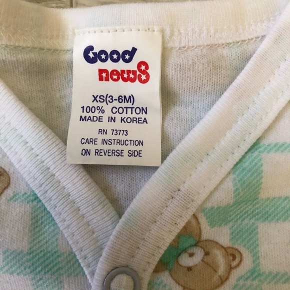 NWT Good News Teddy Bear 2 pc Matching Infant Onesie Set with Booties - Picture 14 of 14